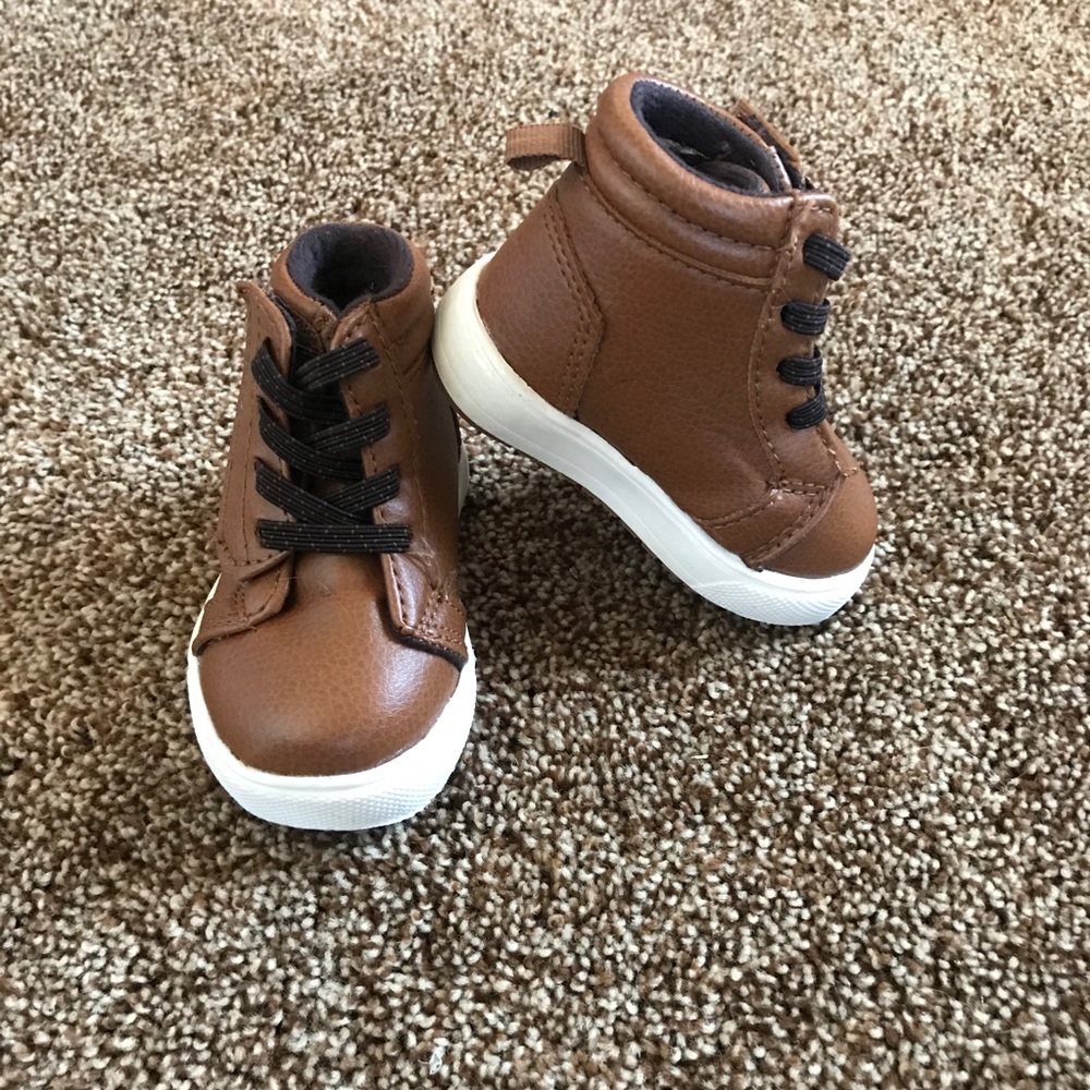 Wonder Nation Faux Leather Baby Boots Sz 2